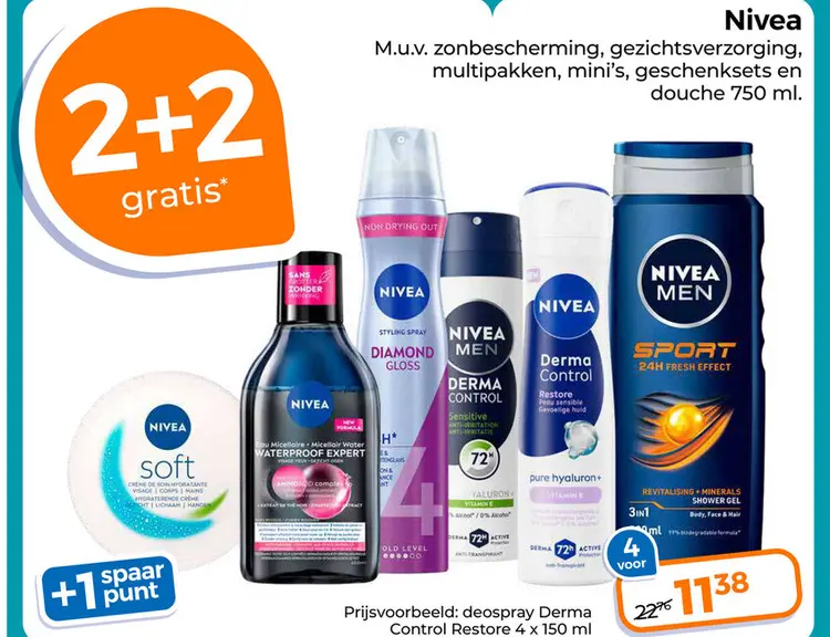 Aanbieding: Nivea deospray Derma Control Restore