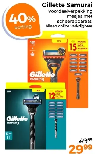 Aanbieding: Gillette Samurai