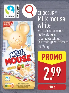 Promotie: Milk mouse white