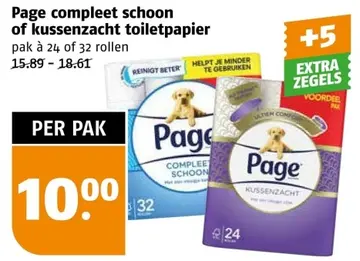Aanbieding: Page compleet schoon of kussenzacht toiletpapier