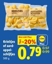 Aanbieding: Krieltjes of aardappelschijfjes