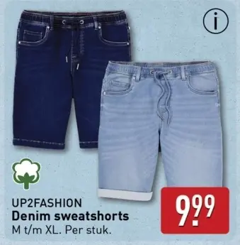 Aanbieding: Denim sweatshorts