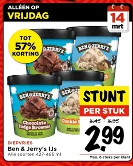 Aanbieding: Ben & Jerry's IJs