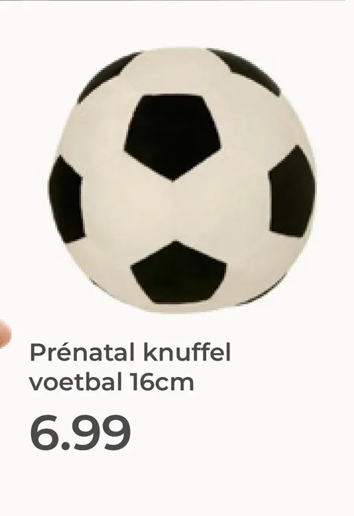 Aanbieding: Prénatal knuffel voetbal 16cm