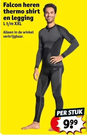 Aanbieding: Falcon heren thermo shirt en legging