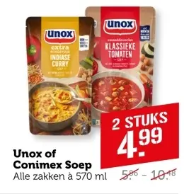Aanbieding: Unox of Conimex Soep