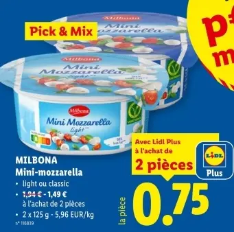 Offre: Mini-mozzarella
