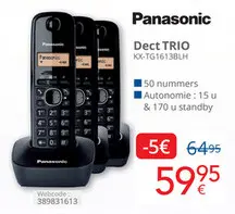 Aanbieding: Panasonic Dect TRIO