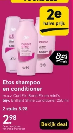 Aanbieding: Etos shampoo en conditioner