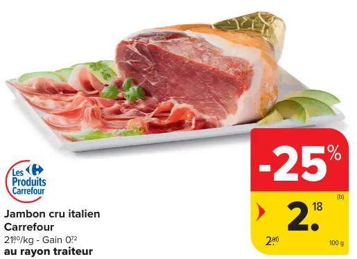 Offre: Jambon cru italien