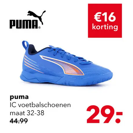 Aanbieding: Puma Ultra 6 Play IT IC kinder zaalschoenen blauw