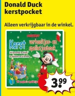 Aanbieding: Donald Duck kerstpocket