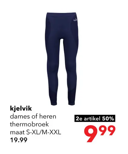 Aanbieding: Kjelvik heren thermobroek blauw