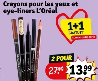 Offre: Crayons pour les yeux et eye-liners