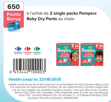 Offre: Pampers Baby Dry Pants