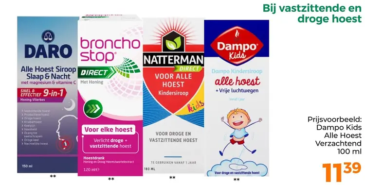 Aanbieding: Bij vastzittende en droge hoest
