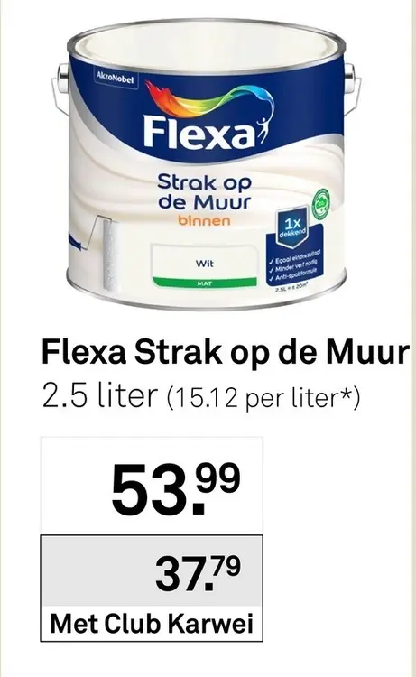 Aanbieding: Flexa Strak op de Muur