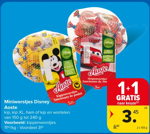 Promotie: Miniworstjes Disney