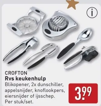 Aanbieding: Rvs keukenhulp