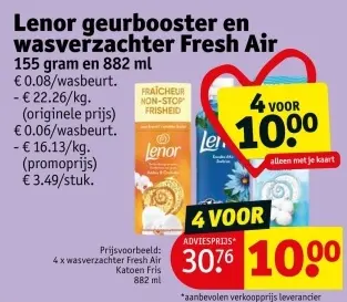 Promotie: wasverzachter Fresh Air