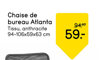 Offre: Chaise de bureau Atlanta - anthracite