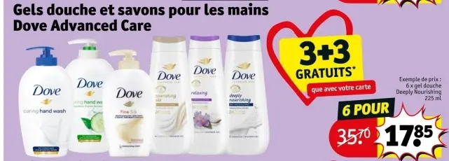Offre: Gels douche et savons pour les mains