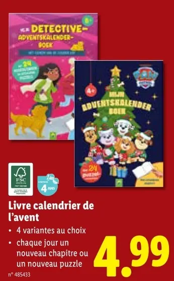 Offre: Livre calendrier de l'avent
