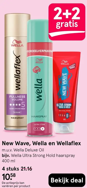 Aanbieding: New Wave, Wella en Wellaflex
