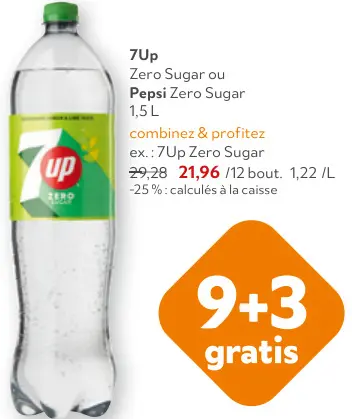 Offre: Zero Sugar ou Pepsi Zero Sugar