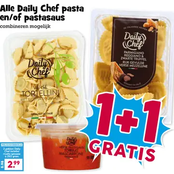 Aanbieding: Daily Chef pasta en/of pastasaus