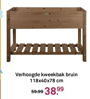 Aanbieding: Verhoogde kweekbak bruin
