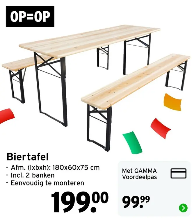 Aanbieding: Biertafel
