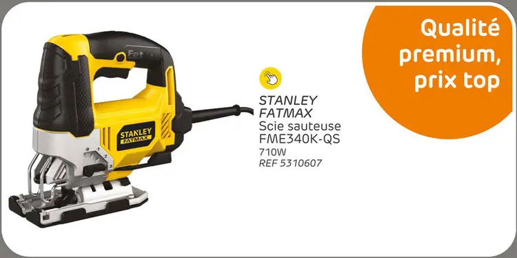 Offre: Scie sauteuse stanley fatmax fme340k-qs - 710w filaire - mouvement pendulaire - vitesse variable