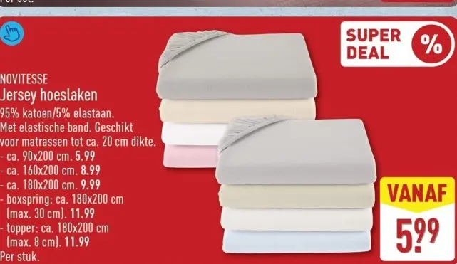 Aanbieding: Jersey hoeslaken