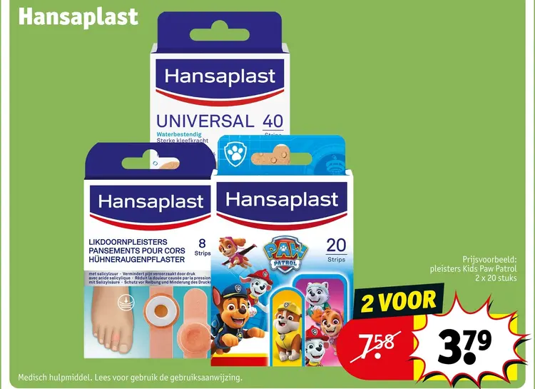 Aanbieding: Hansaplast pleisters Kids Paw Patrol