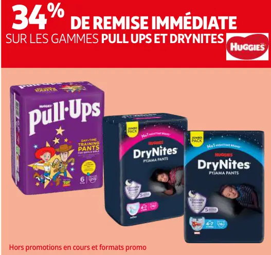 Offre: Pull-Ups and DryNites Pyjama Pants