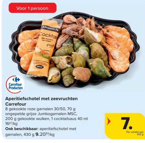 Promotie: Aperitiefschotel met zeevruchten