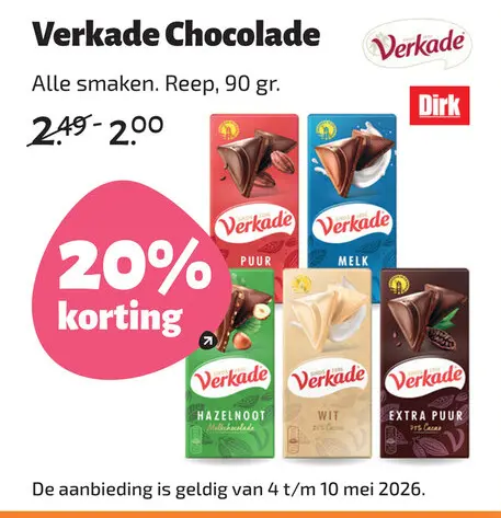 Aanbieding: Verkade Chocolade