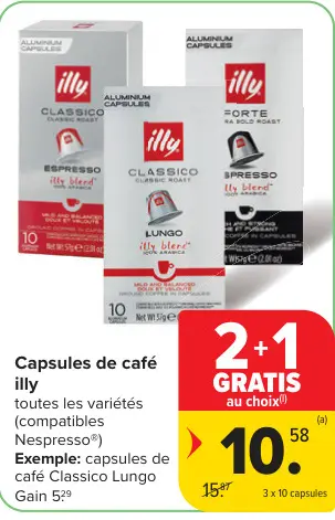 Offre: Capsules de café