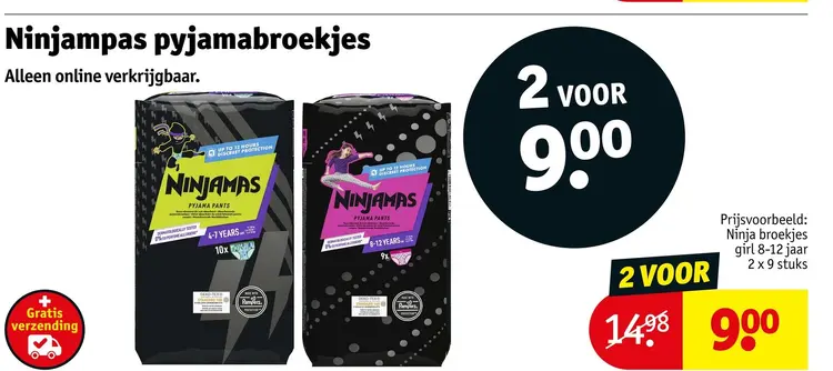 Aanbieding: Ninjampas pyjamabroekjes