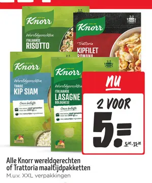 Aanbieding: Knorr wereldgerechten of Trattoria maaltijdpakketten