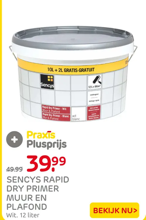 Aanbieding: Sencys rapid dry primer muur en plafond