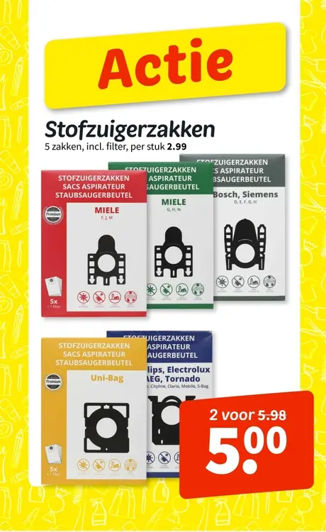 Promotie: Stofzuigerzakken