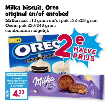 Aanbieding: Milka biscuit, Oreo original en/of enrobed