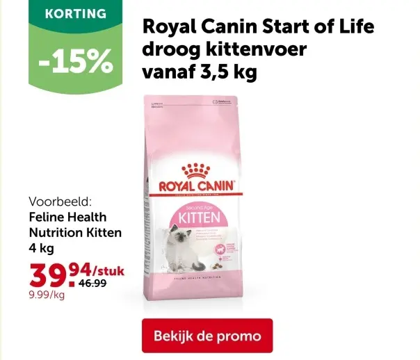 Promotie: Royal Canin Start of Life droog kittenvoer