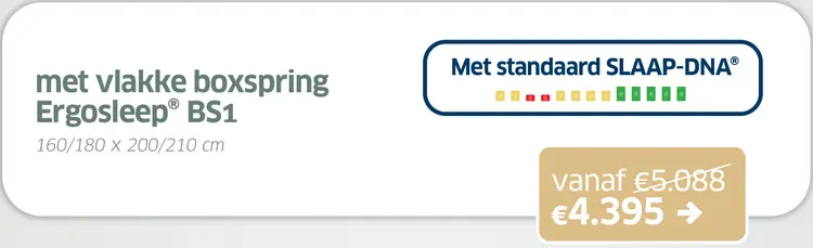 Aanbieding: Complete set met vlakke boxspring Ergosleep® BS1