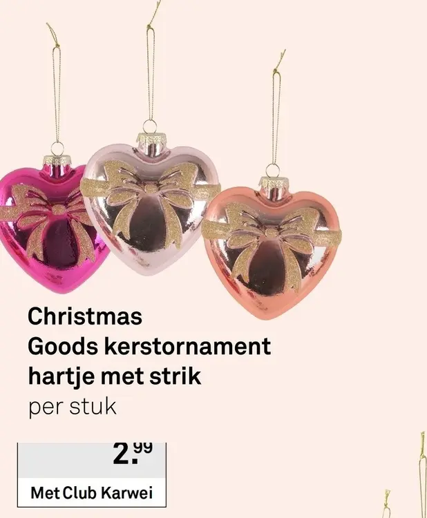Aanbieding: Christmas Goods kerstbal met strik