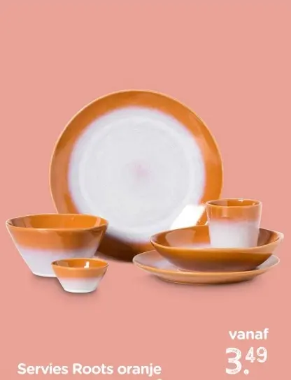Aanbieding: Servies Roots oranje