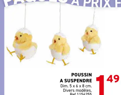 Offre: Poussin a suspendre