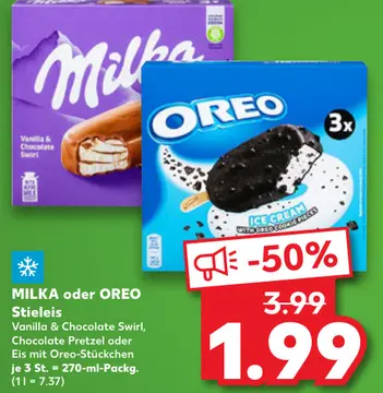 Aanbieding: MILKA oder OREO Stieleis